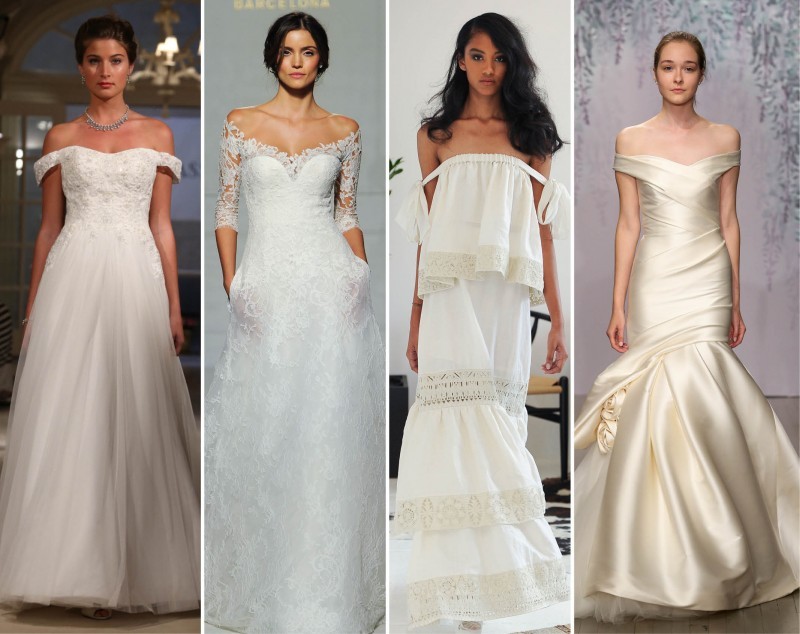 Tendências de vestido de noiva_Decote ombro a ombro_revistaicasei