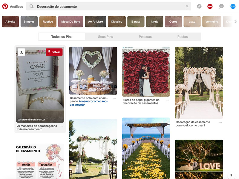 Pinterest como fazer busca de imagem