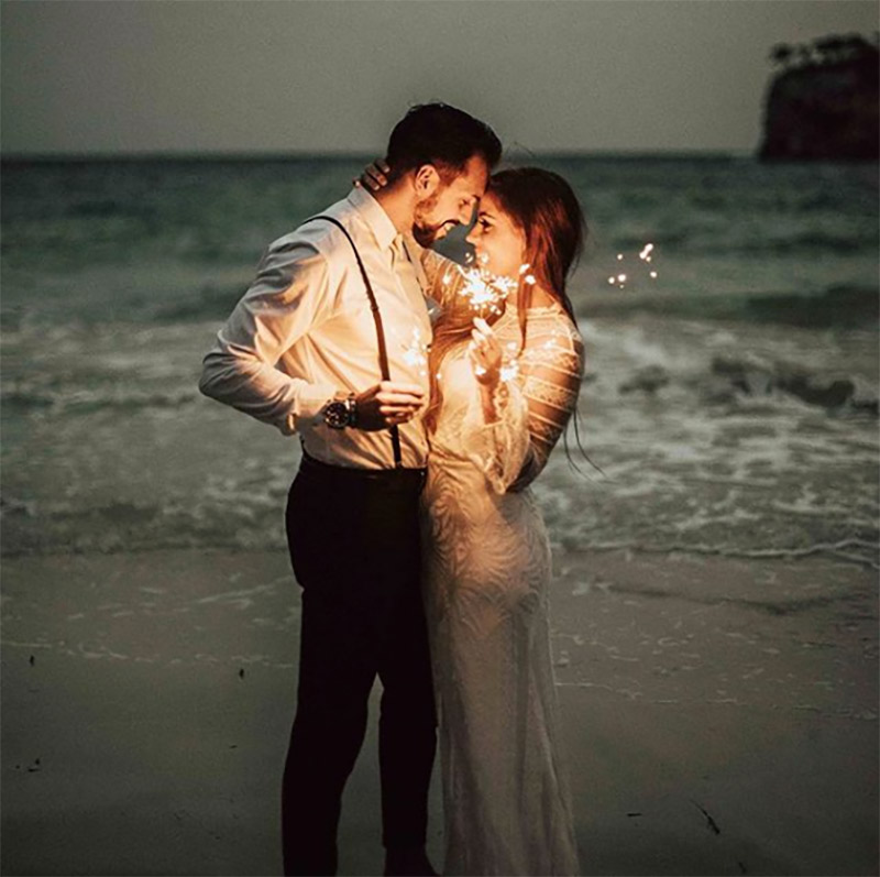 Vestido de casamento para praia casal