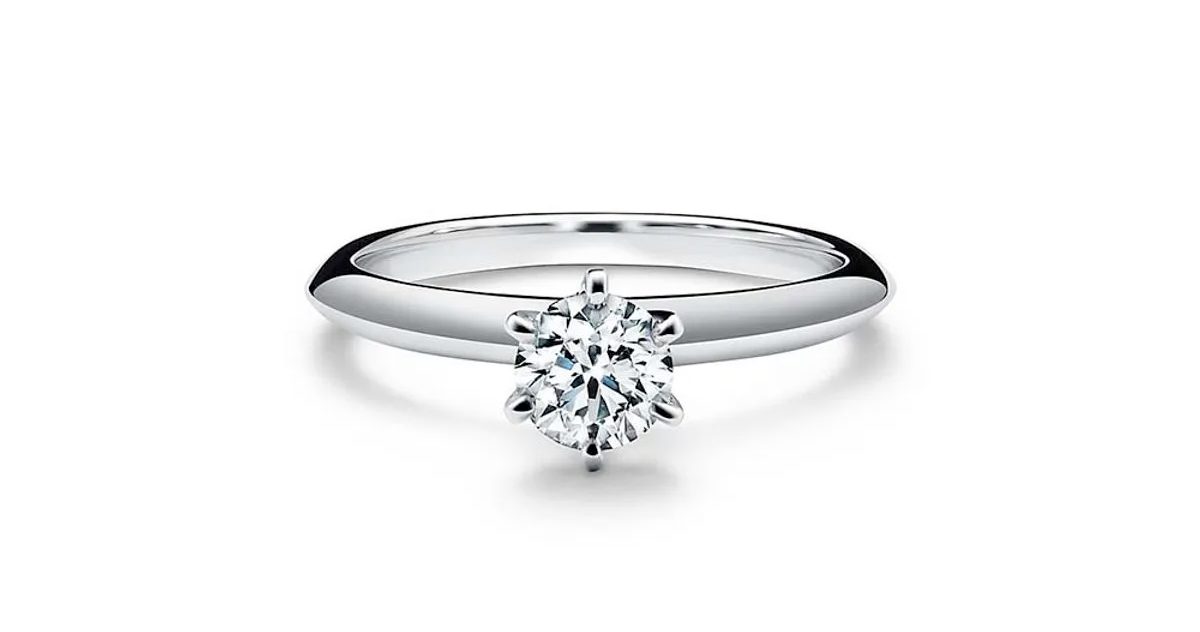 anel de noivado Tiffany Setting com diamante
