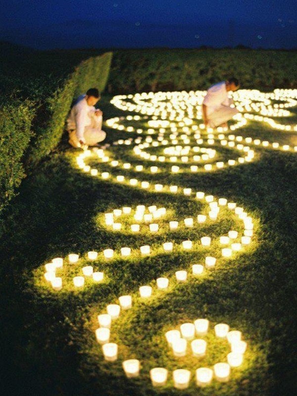decoração de casamento com velas - campo - revista icasei