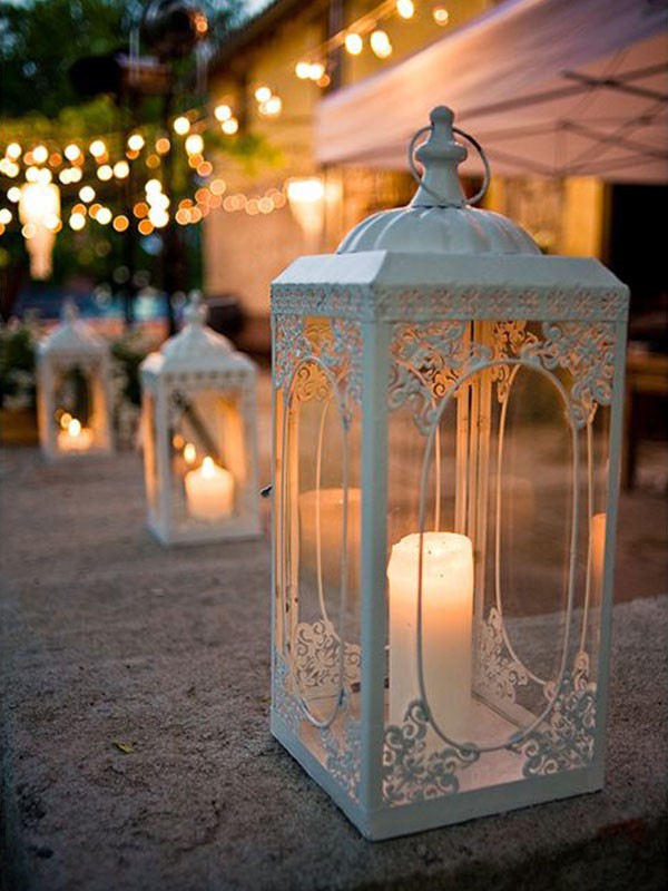 decoração de casamento com velas - luminárias - revista icasei