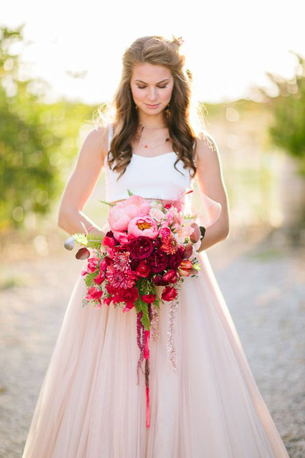 Decoração de Casamento em Tons de Rosa buquê