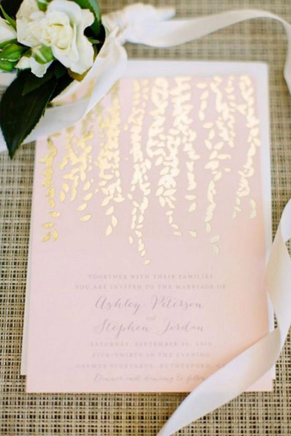 Decoração de Casamento em Tons de Rosa convite