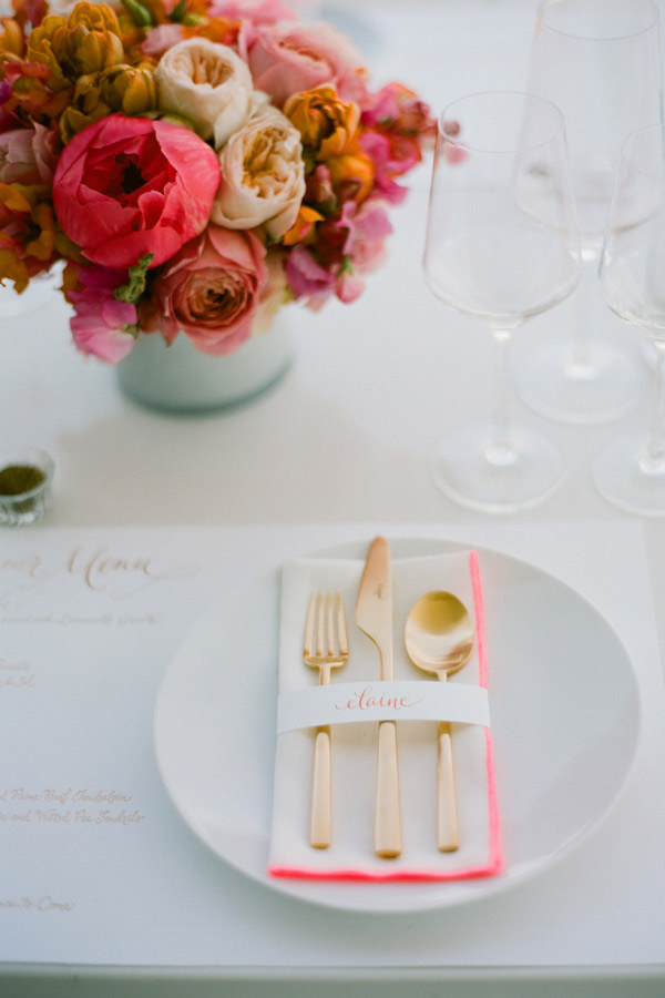 Decoração de Casamento em Tons de Rosa mesa