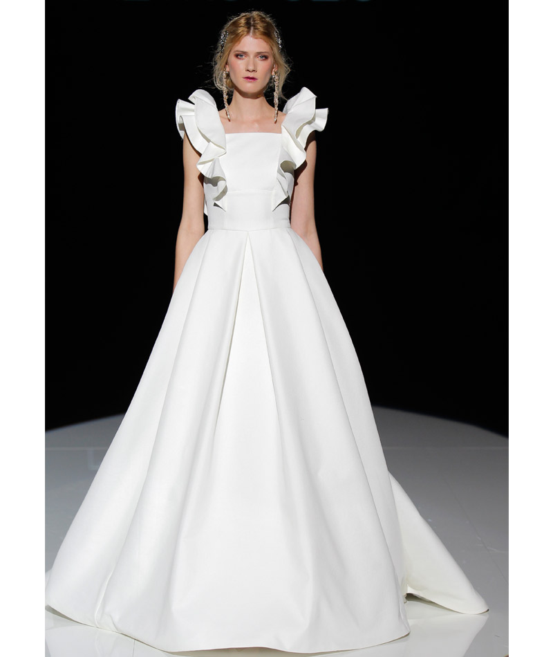 Tendências do Barcelona Bridal Week Primavera 2018 babados