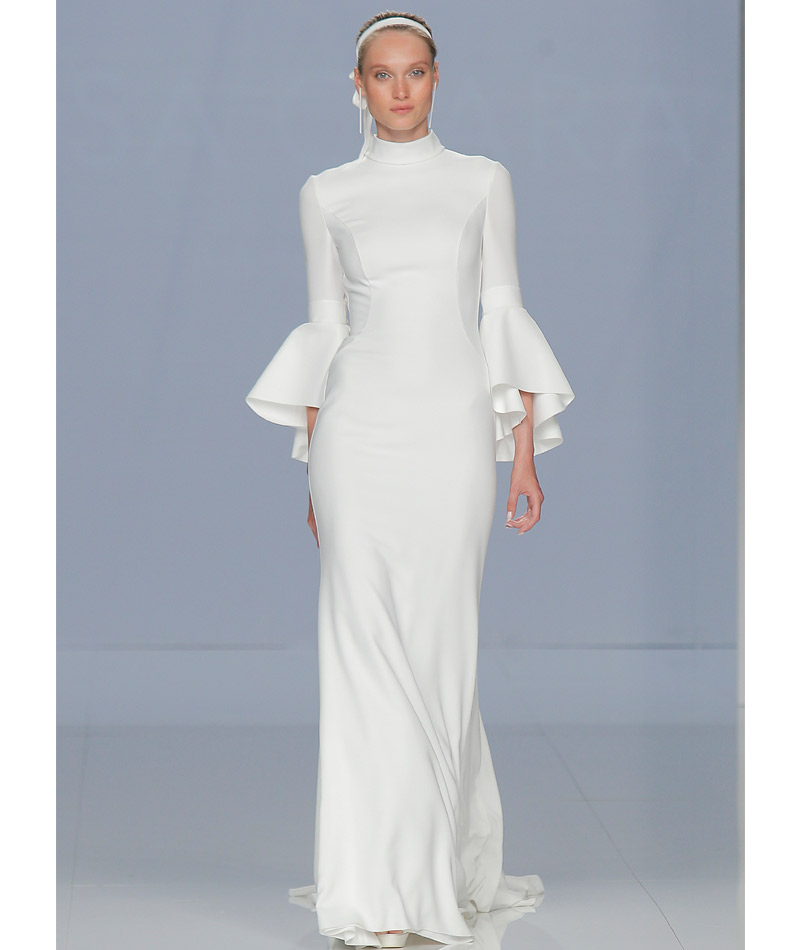 Tendências do Barcelona Bridal Week Primavera 2018 babados