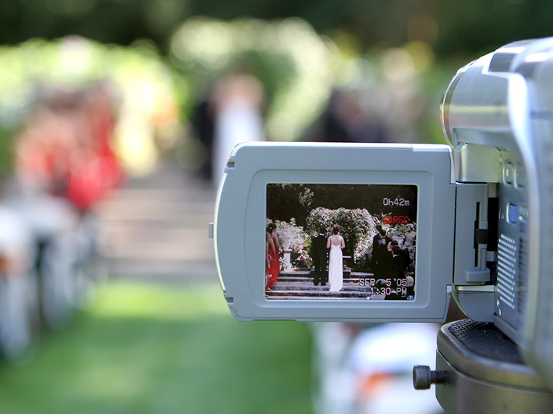 Contrato de vídeo de casamento tempo do vídeo