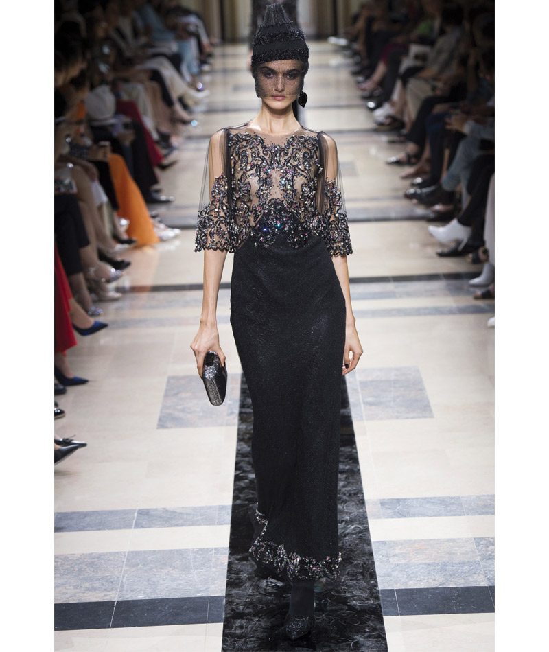 Desfile Alta Costura de Paris para o Outono Inverno 2017 Pretos enfeitados