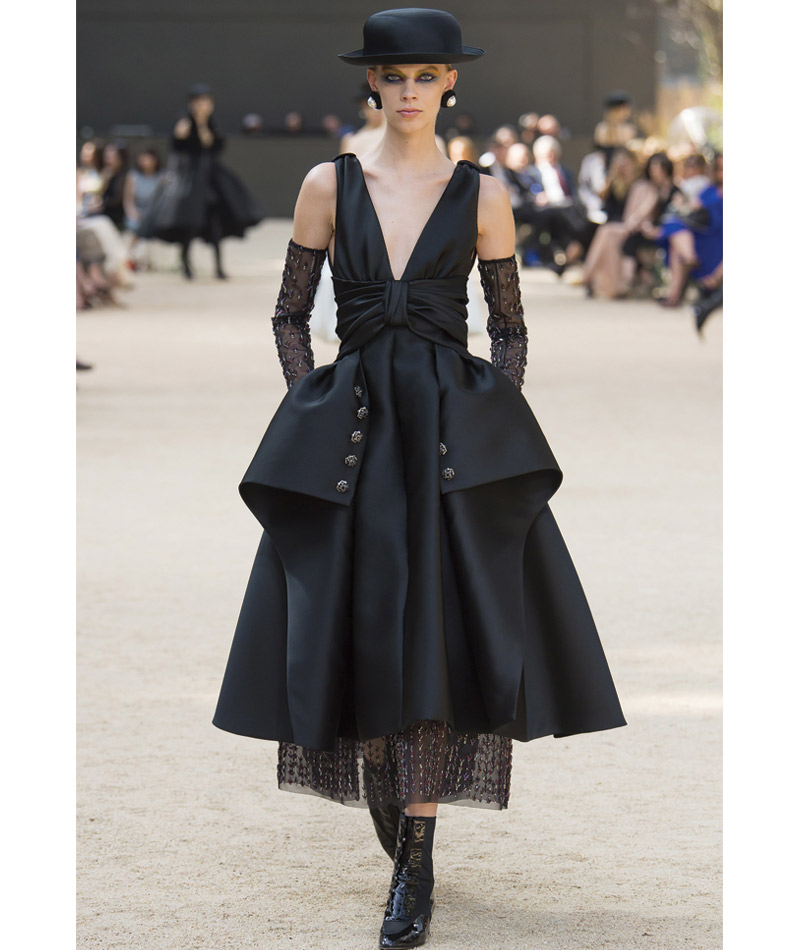 Desfile Alta Costura de Paris para o Outono Inverno 2017 Pretos enfeitados