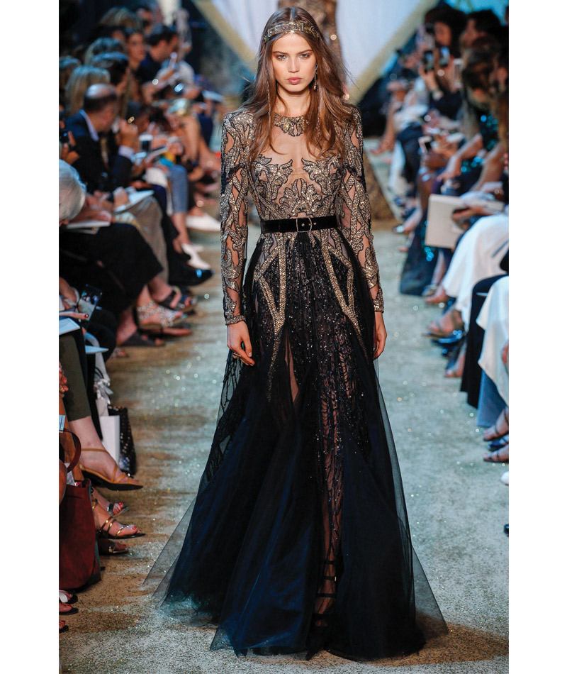 Desfile Alta Costura de Paris para o Outono Inverno 2017 Pretos enfeitados