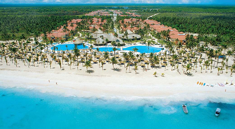 Costa da praia de Punta Cana, na República Dominicana.
