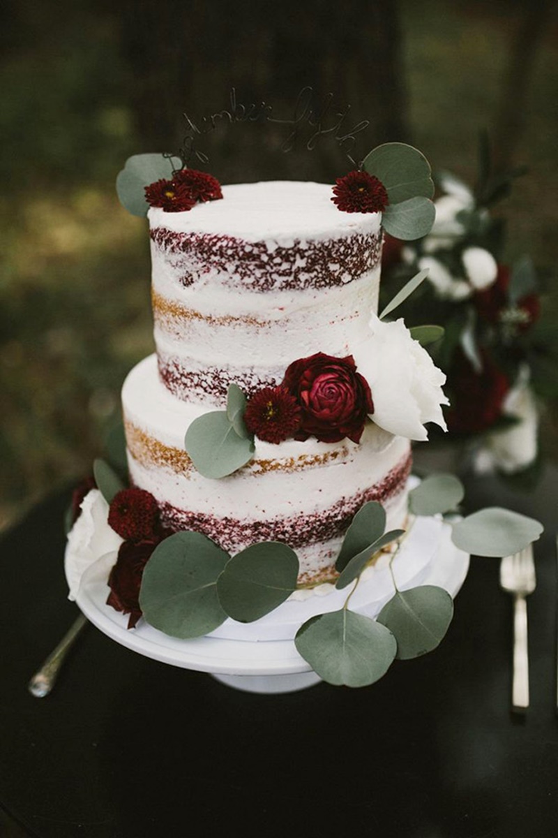 bolo de casamento vermelho e branco 