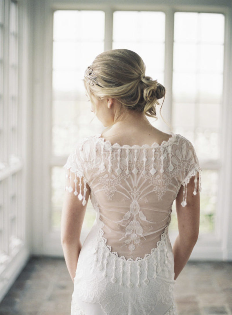 vestido de noiva com franjas