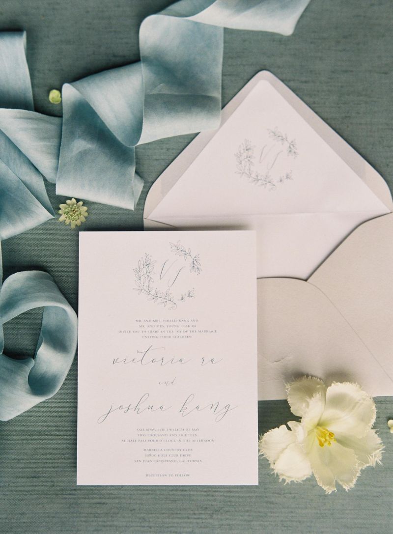Convite de casamento minimalista com uma proposta simples 