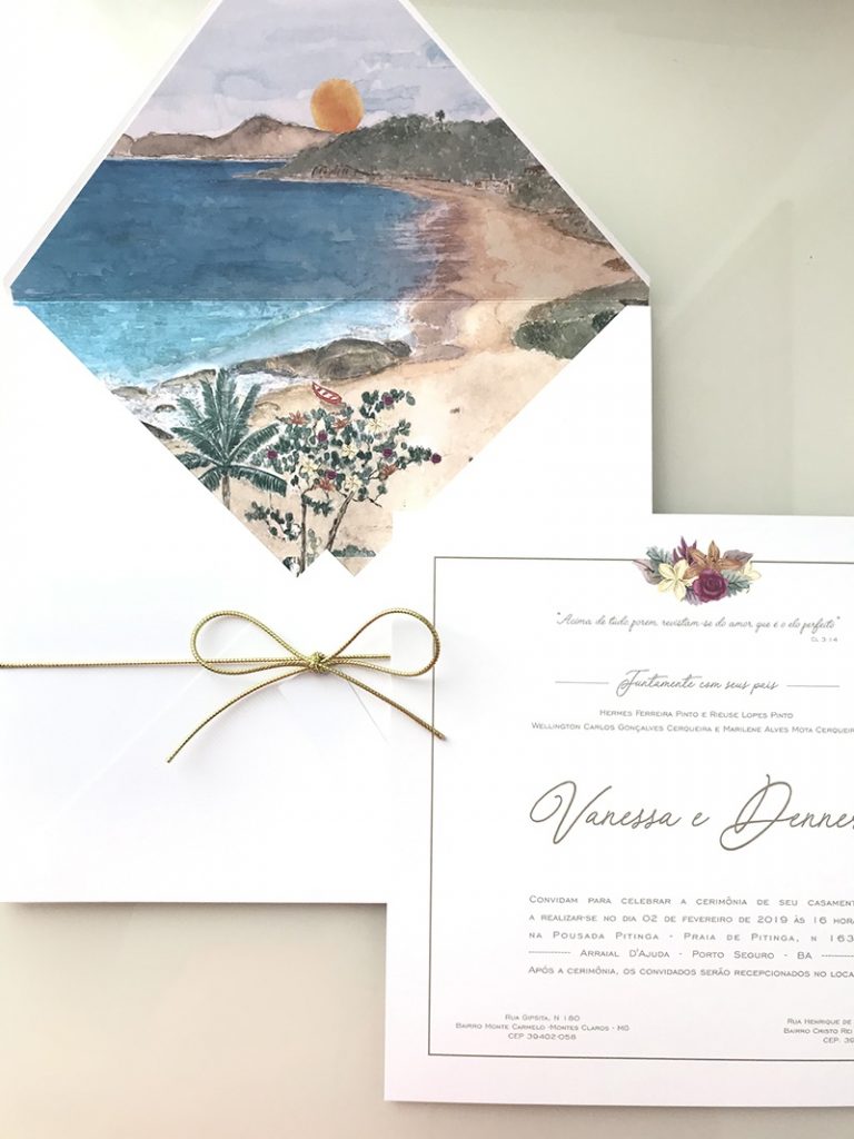 Convite para casamento na praia | Dicas e inspirações