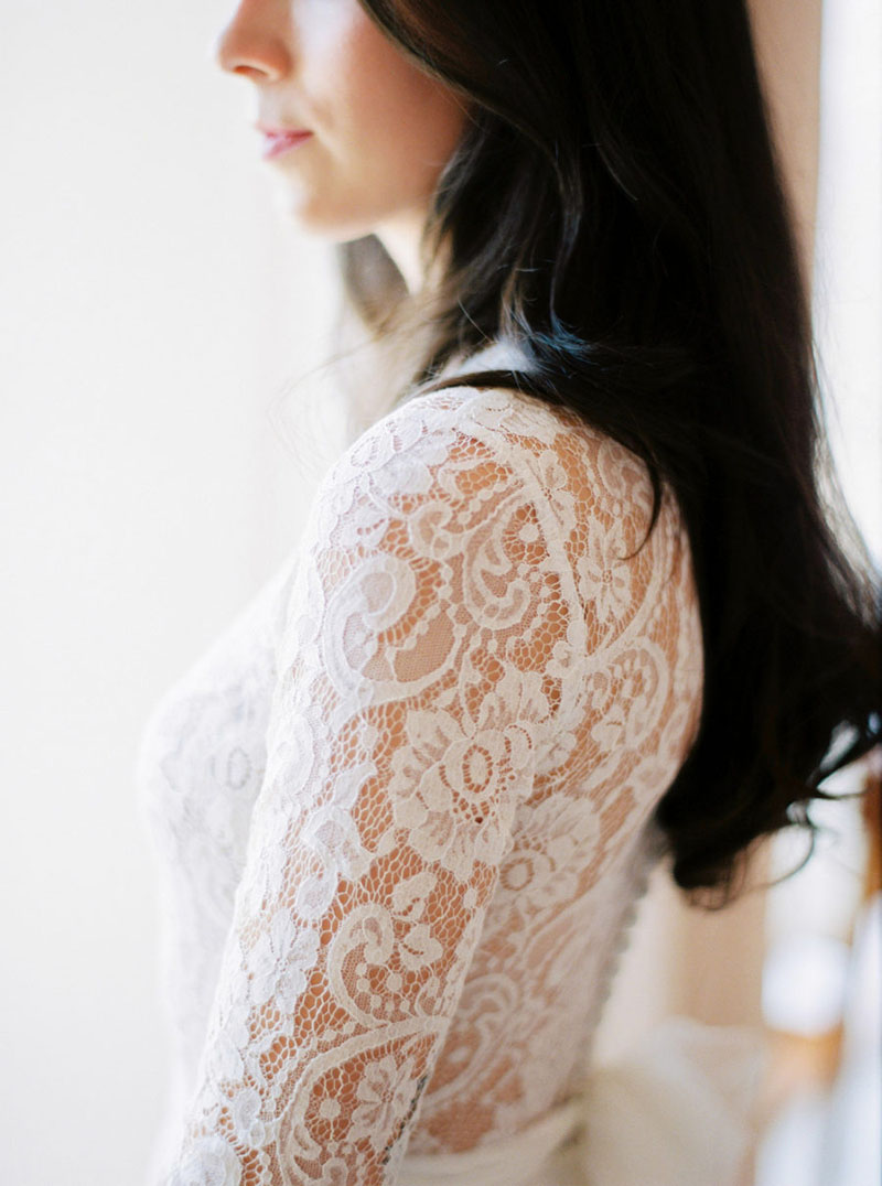 Vestido de noiva rendado, estilo Italiana.