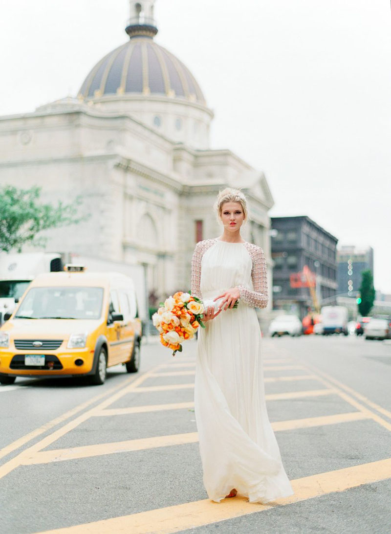 vestido de noiva com manga longa