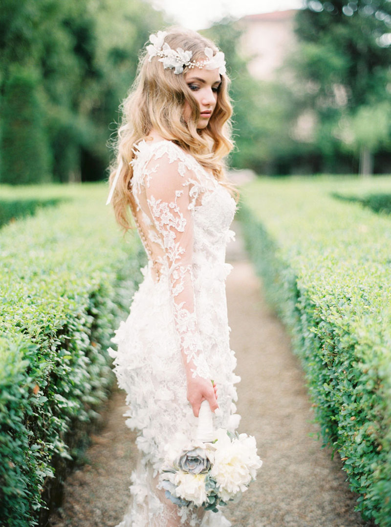 vestido de noiva com manga longa