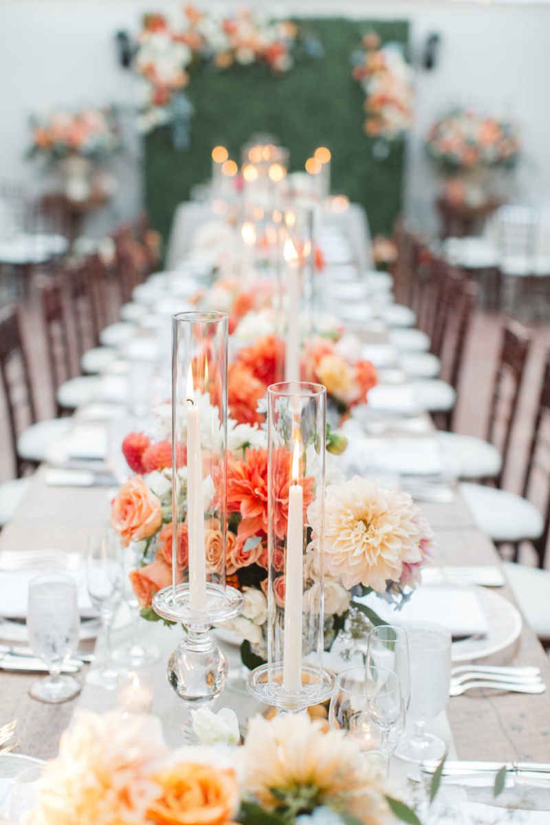 decoração de casamento mesa comunitária