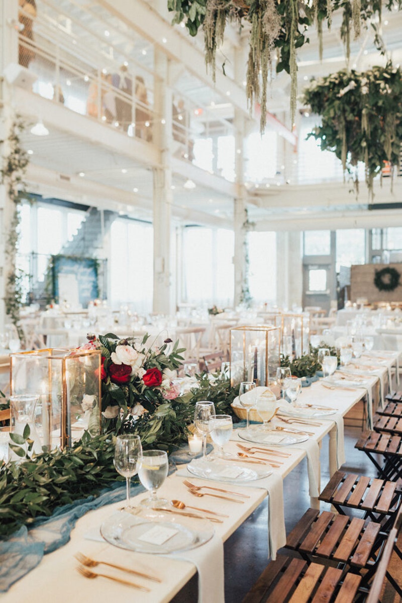 decoração de casamento mesa comunitária