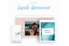 Novidade! Veja novos layouts para o seu site de casamento