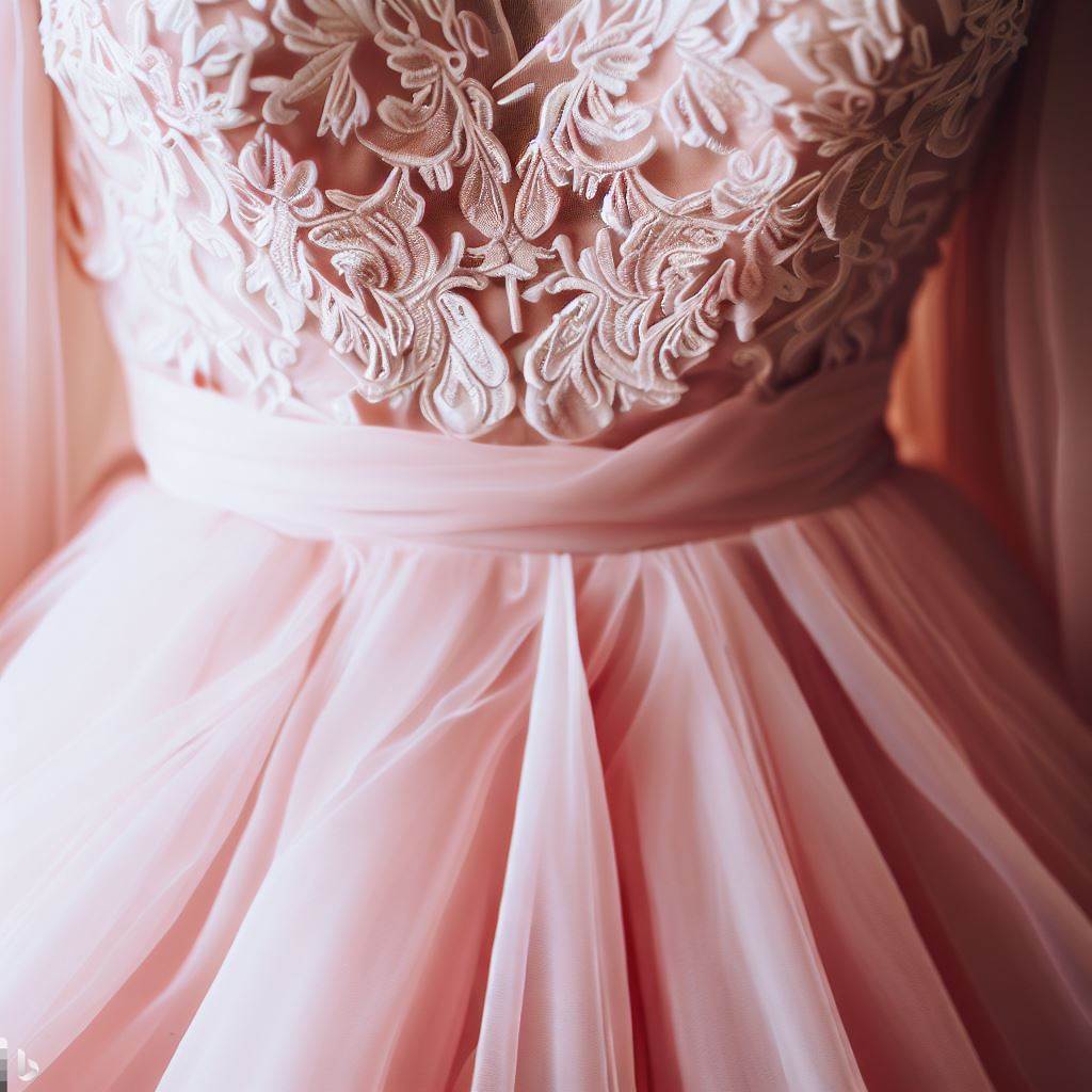 Vestido de noiva com cor: rosa