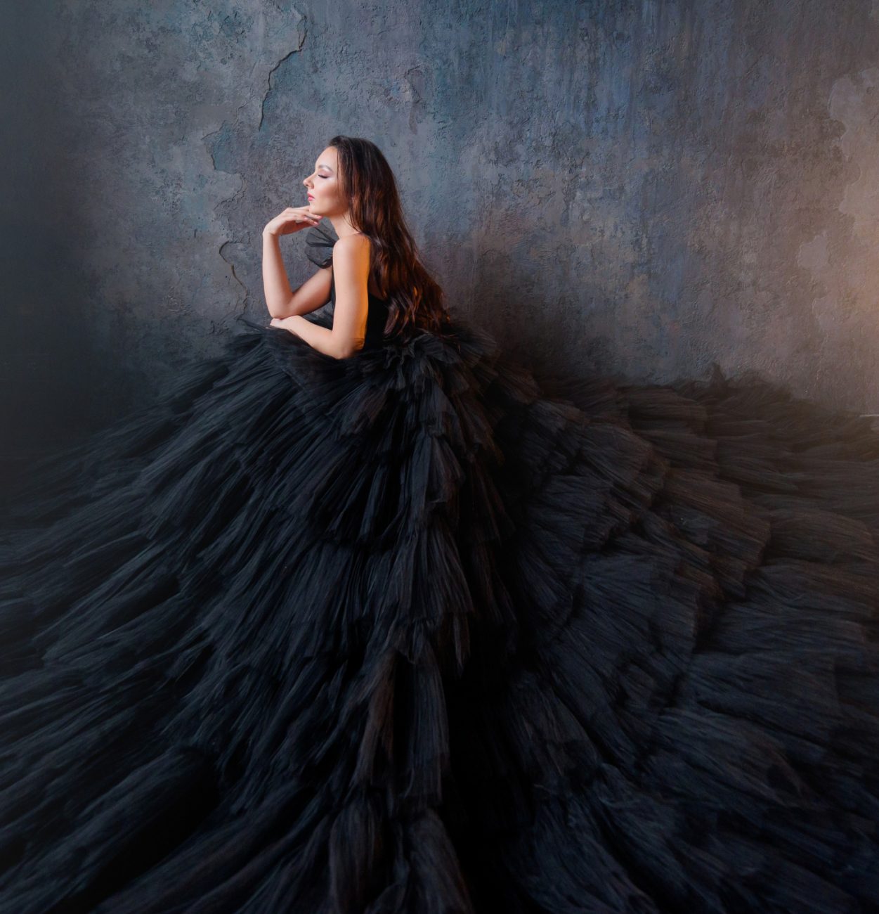 Vestido de noiva com cor: preto