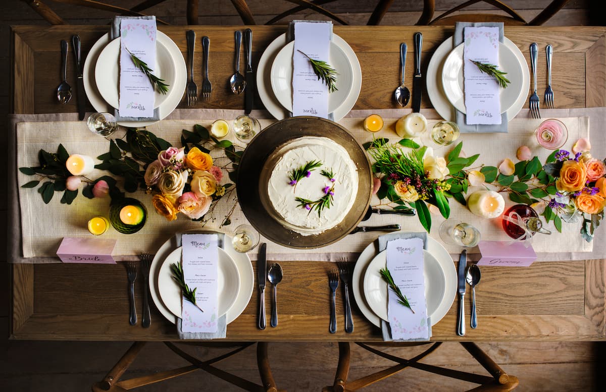 mesa de casamento arrumada