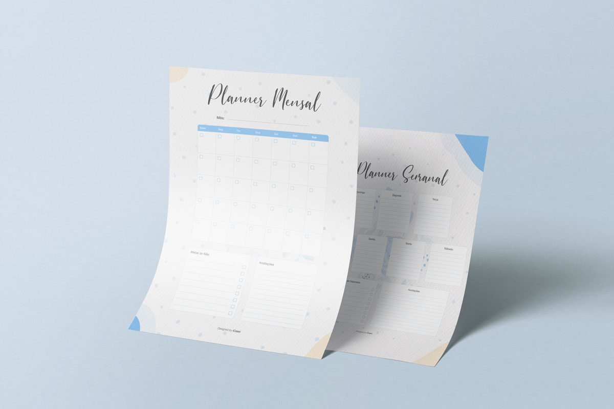 Planner mensal da papelaria para download 2025 com espaço para prioridades