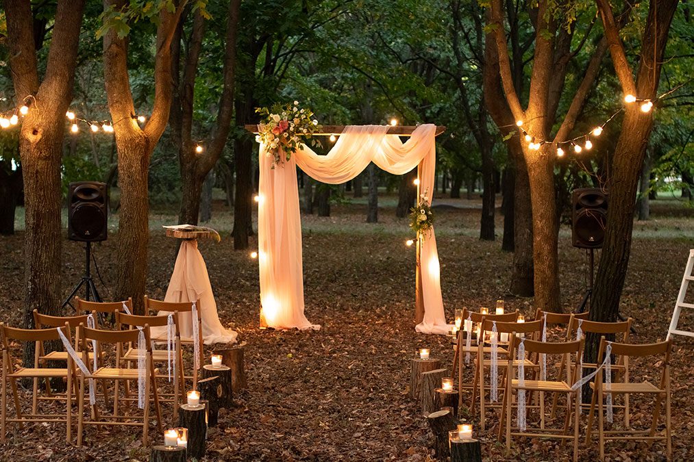 decoração e layout do espaço para casamento