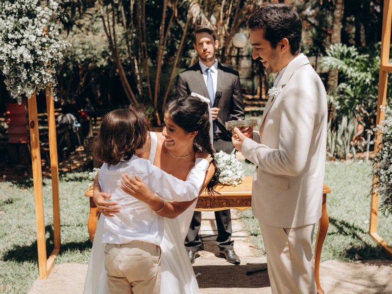 casamento real intimista Gabriela e João Marcos - cerimônia em casa