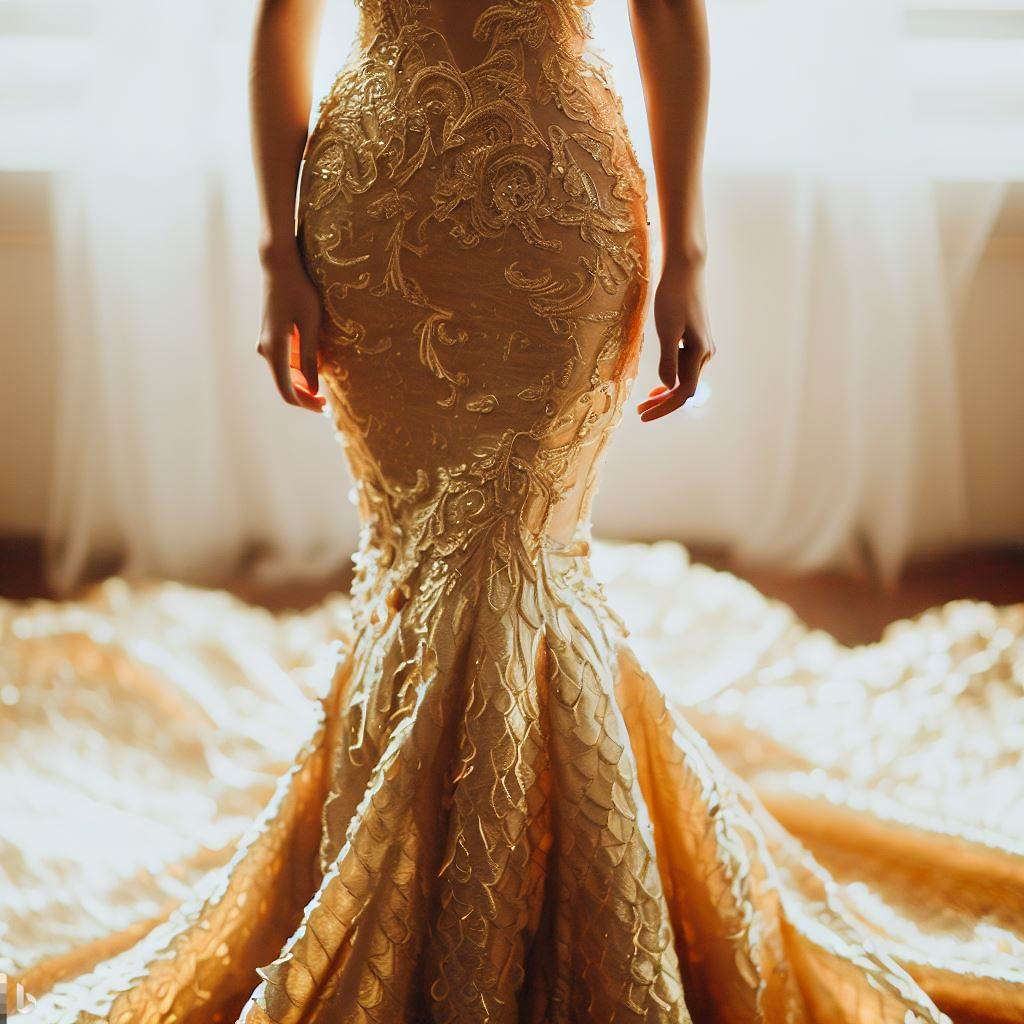 Vestido de noiva com cor: dourado sofisticado