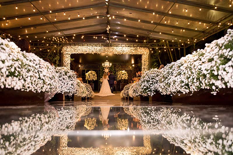 decoração do casamento romântico Andréa e Vinícius