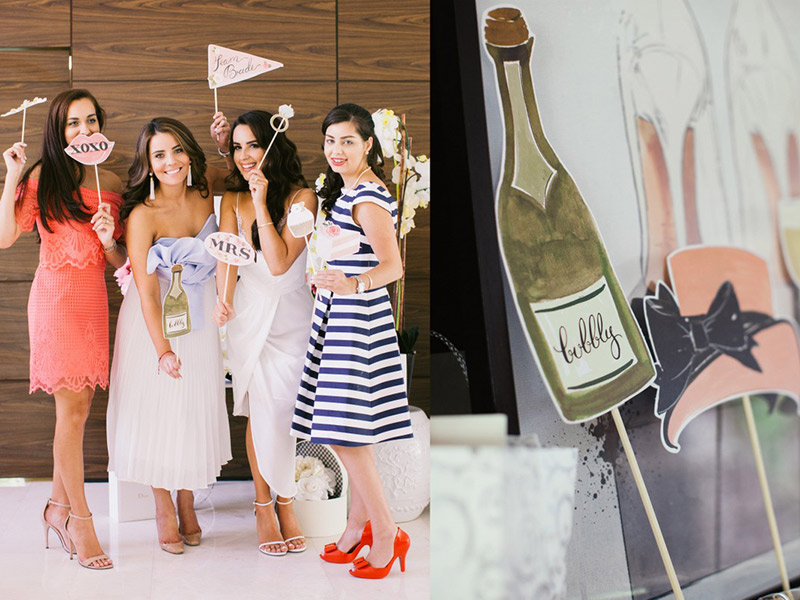 brincadeiras para chá de cozinha: noiva e madrinhas celebrando