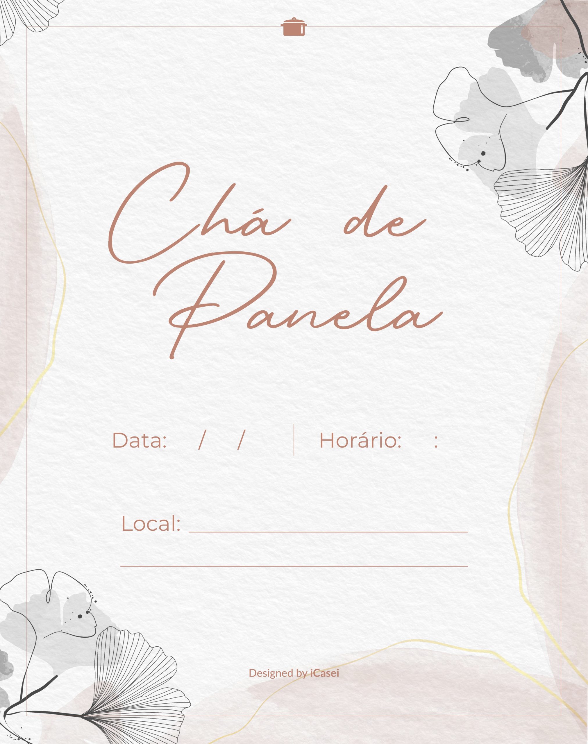 Convite digital de chá de panela iCasei