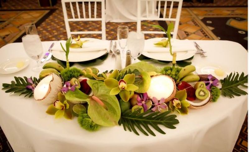 Coco na decoração do casamento