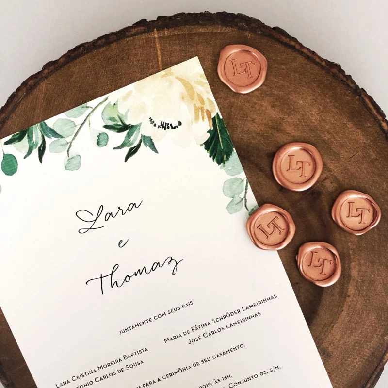Convite de casamento rústico 