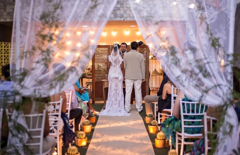 decoração de casamento sustentável