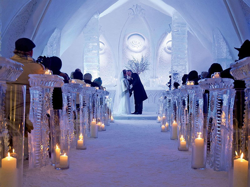 Destination wedding no Canadá - Hotel de Glace Quebec