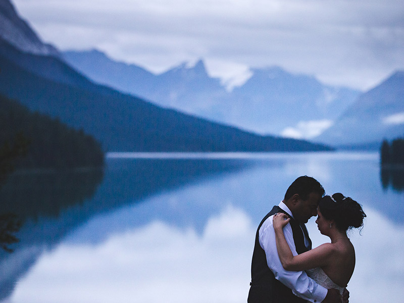 Destination wedding no Canadá - Maligne Lake Chalet Jasper