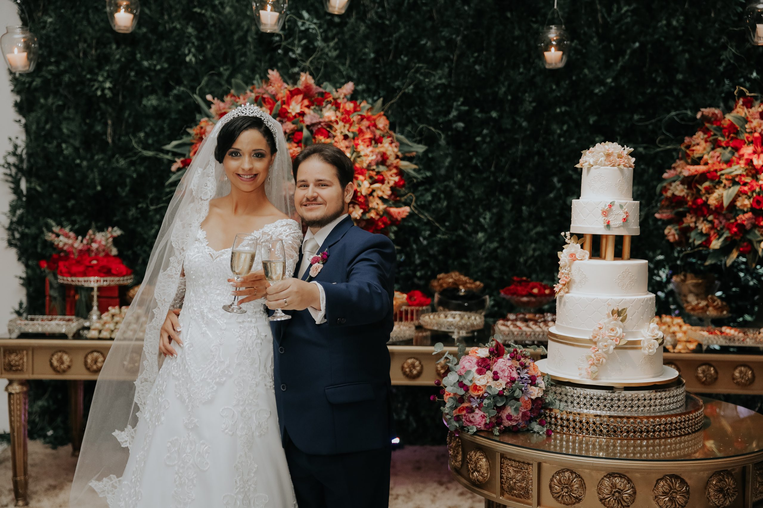 vestido de noiva clássico Jéssica e Thiago