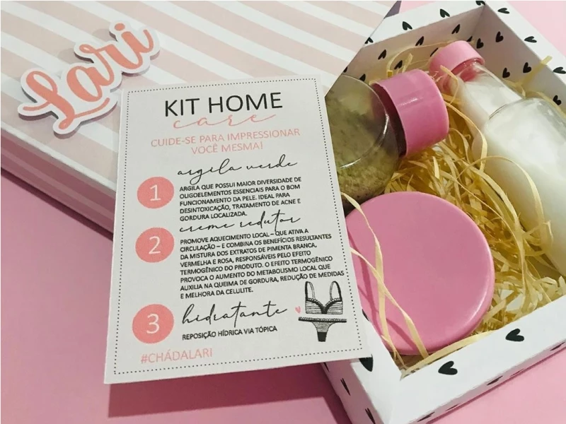 lembrancinha kit home care chá de lingerie