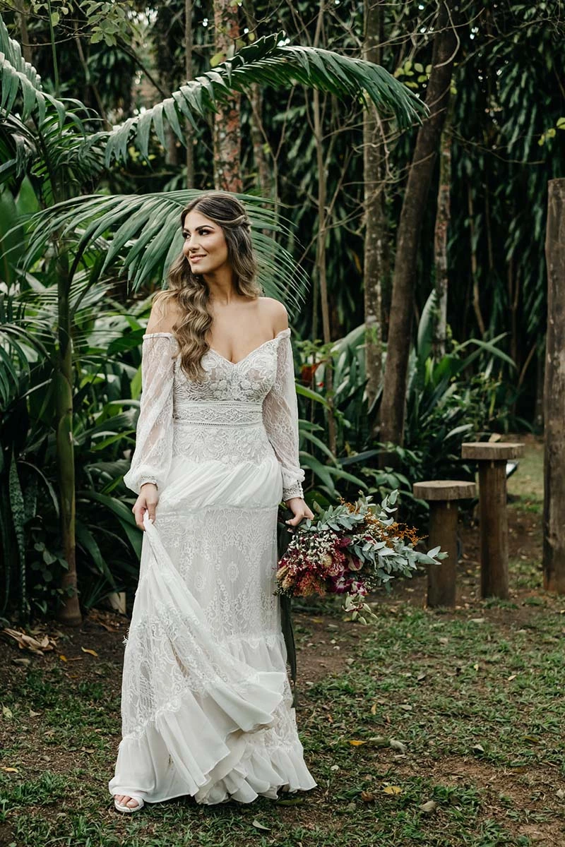 Vestido de noiva de Fabiana no casamento real