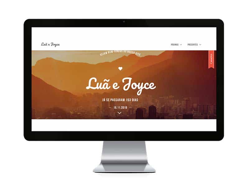 site de casamento Joyce e Luã