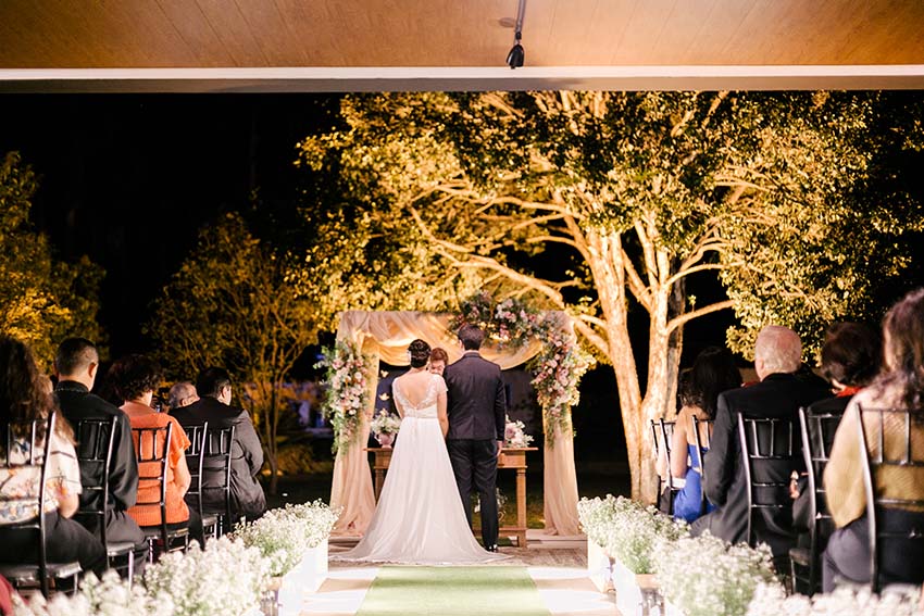 cerimônia casamento delicado Juliana e Marcus Vinícius