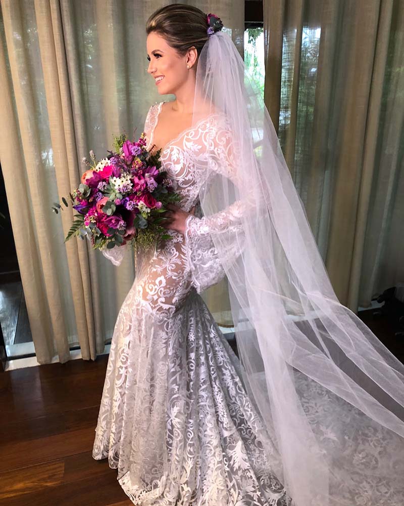 vestido de noiva Letícia - casamento real Letícia e Renato