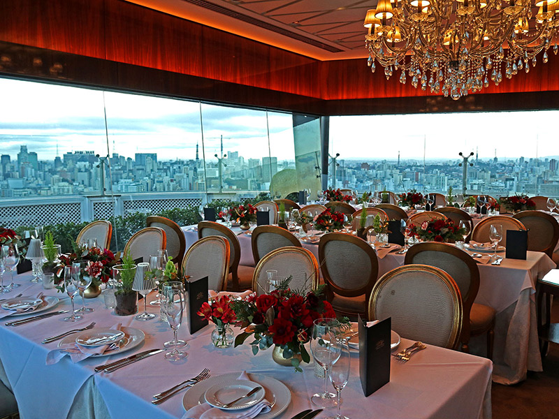 Terraço Itália - restaurante com vista para festa de noivado em São Paulo