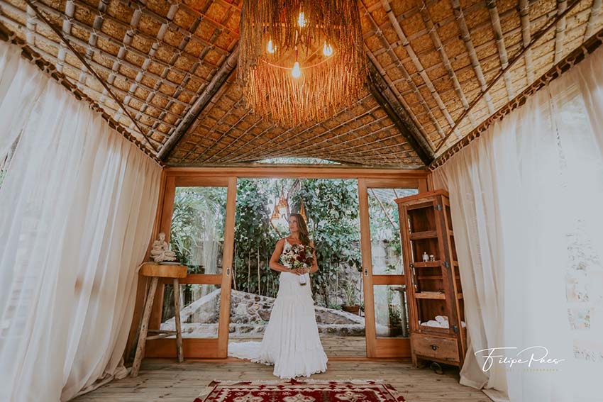 Cerimônia de casamento na praia Maíra e Erick