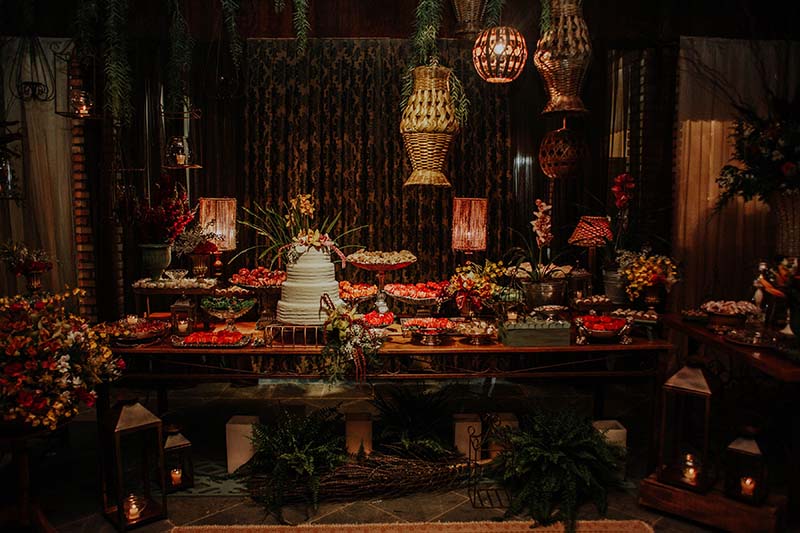 decoração boho do casamento real Marina e Junior